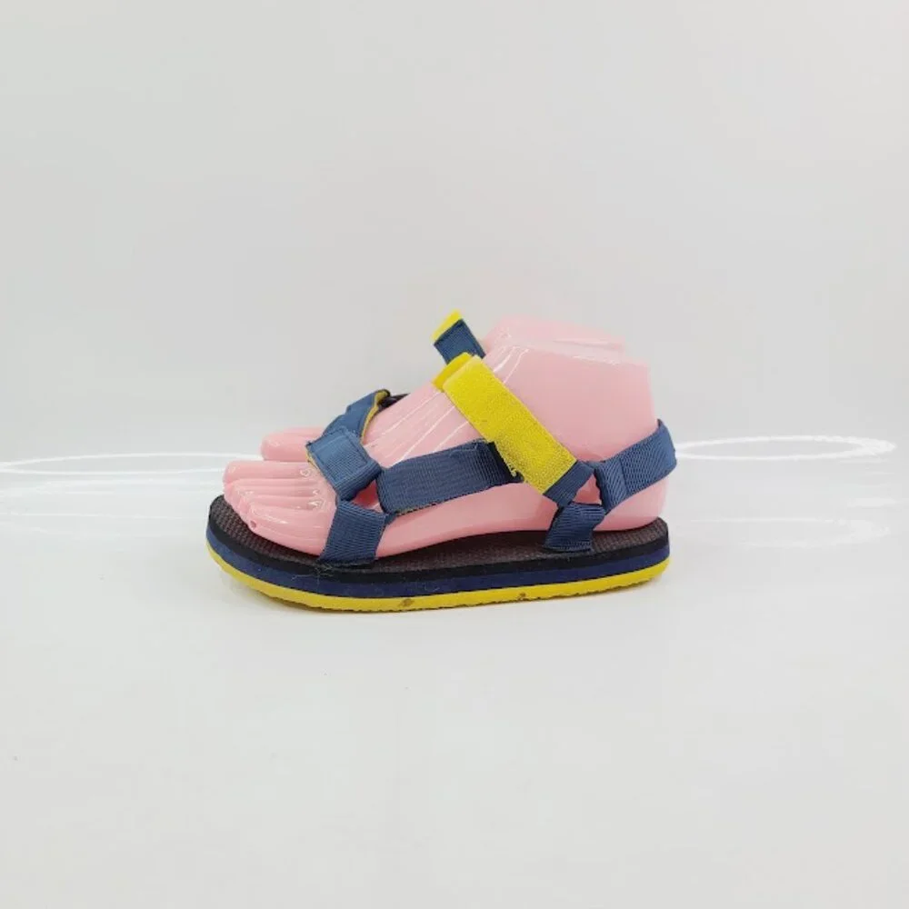 Teva Boy's Blue Yellow Original‎ Universal Outdoor Casual Sandal Size 3